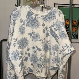 Soft Blue Floral Women's Sweater